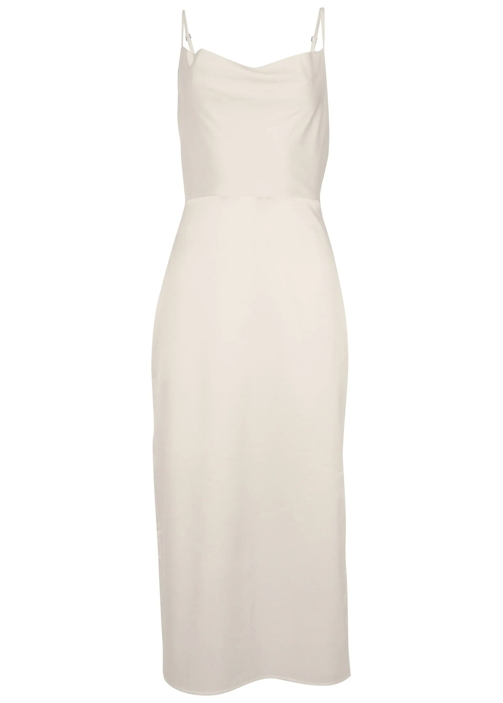 Cowl Neck Slip Dress - Off White