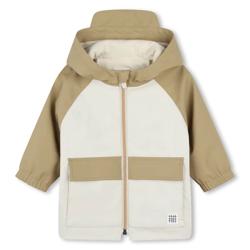 Cream and Beige Baby Rain Coat