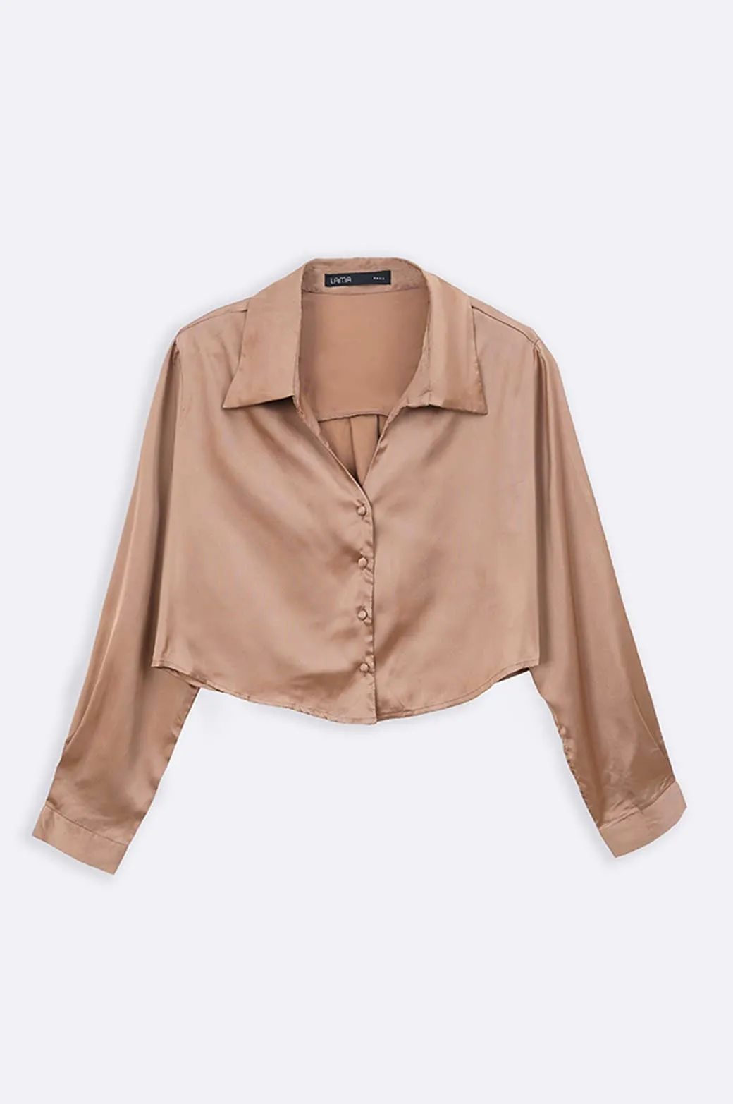 CROPPED SILK SHIRT