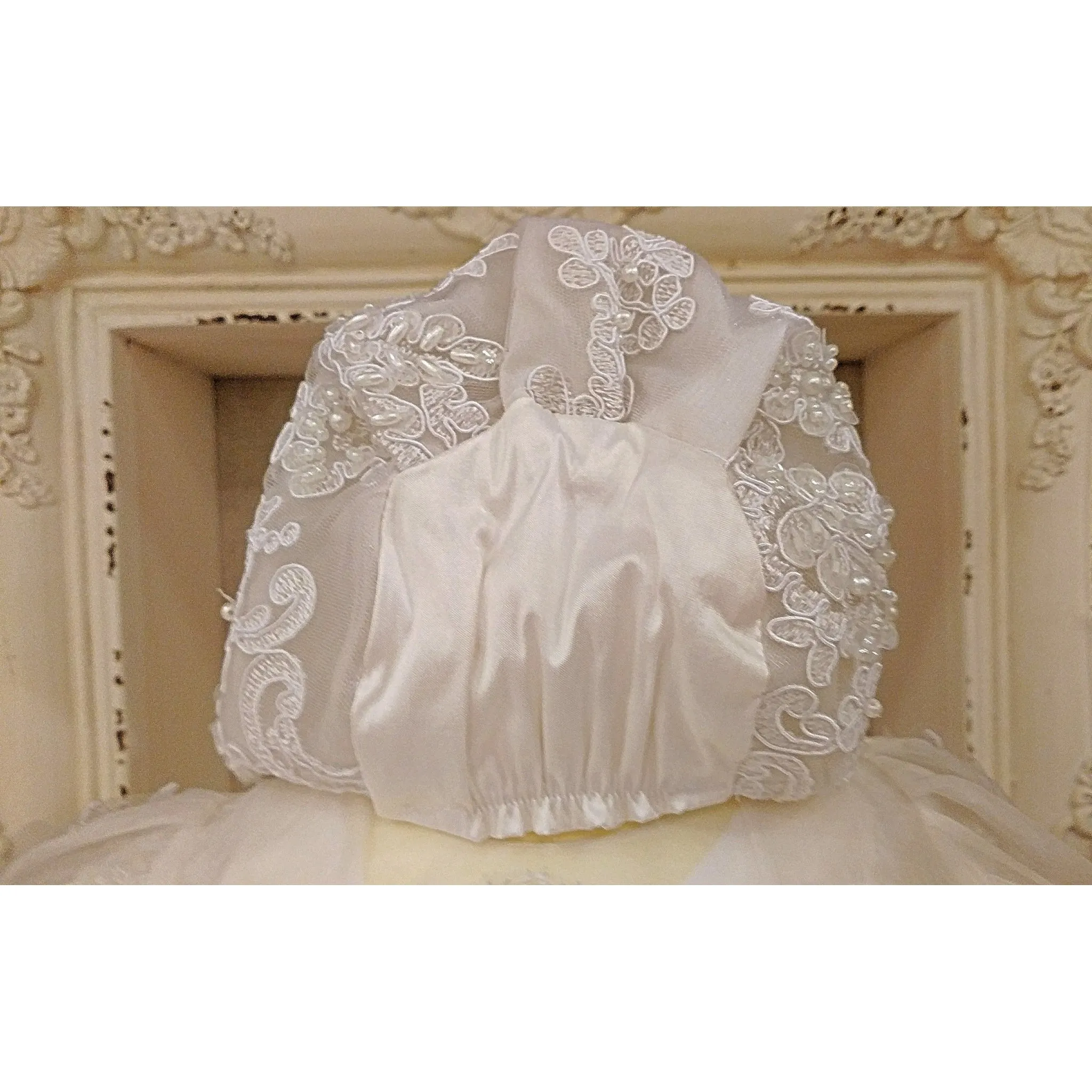 Custom Couture Silk Christening Gown