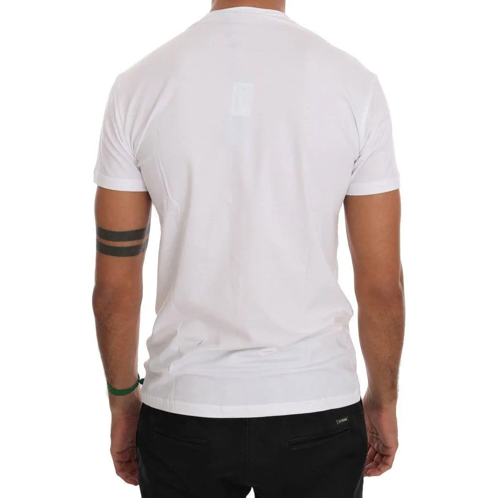 Daniele Alessandrini Elegant White Crew-Neck Cotton T-Shirt