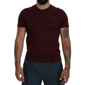 Dolce & Gabbana Elegant Maroon Crew Neck Casual Tee