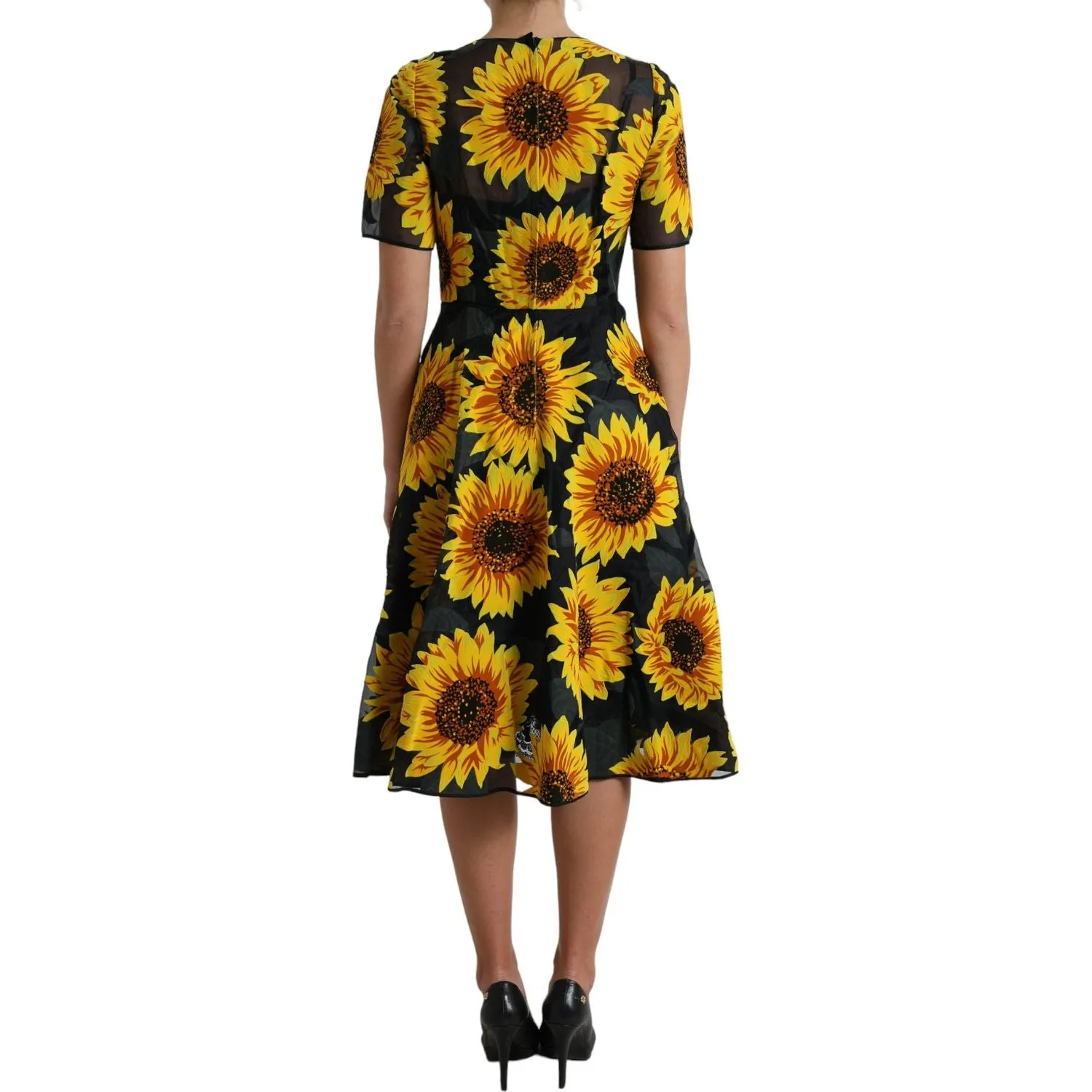 Dolce & Gabbana Summery Sunflower A-Line Midi Dress