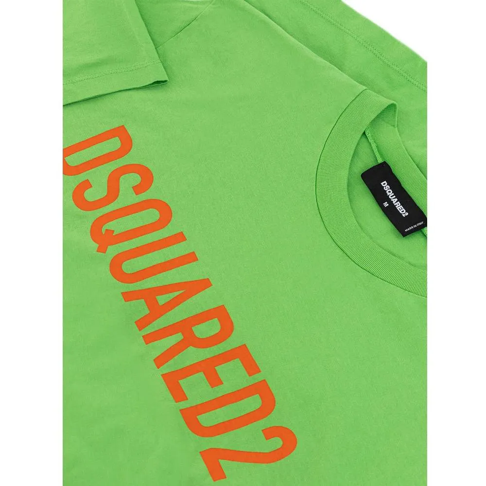 Dsquared² Electric Green Cotton Tee for Men