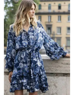 Ellana Dress Navy Floral