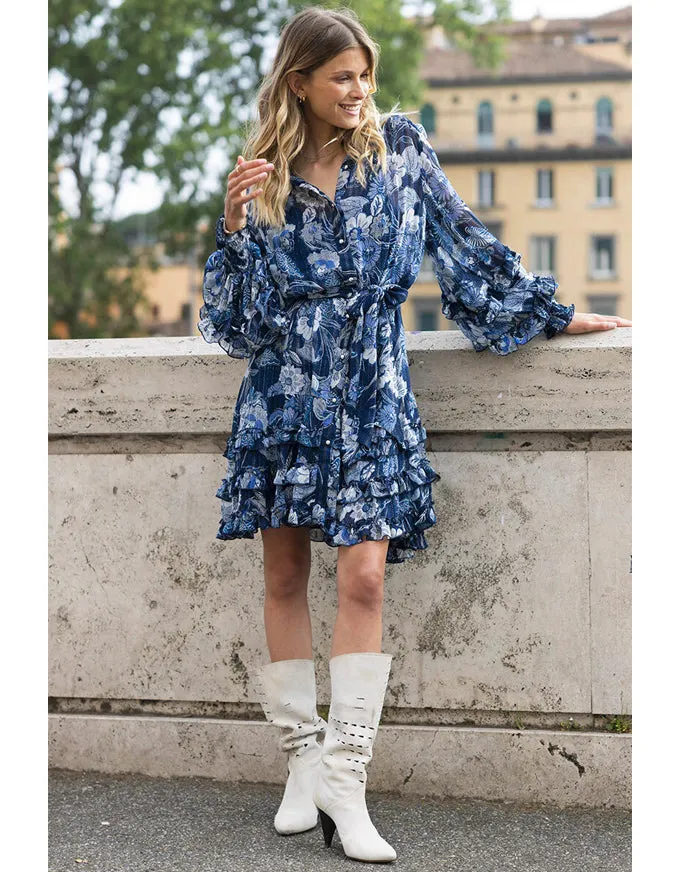 Ellana Dress Navy Floral