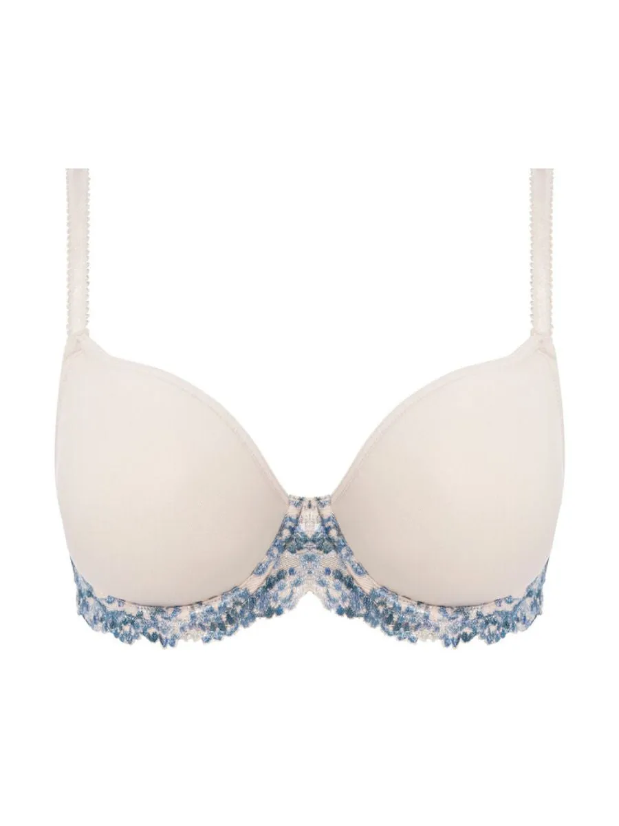 Embrace Lace Contour Bra - Pastel Parchment/Blue Multi