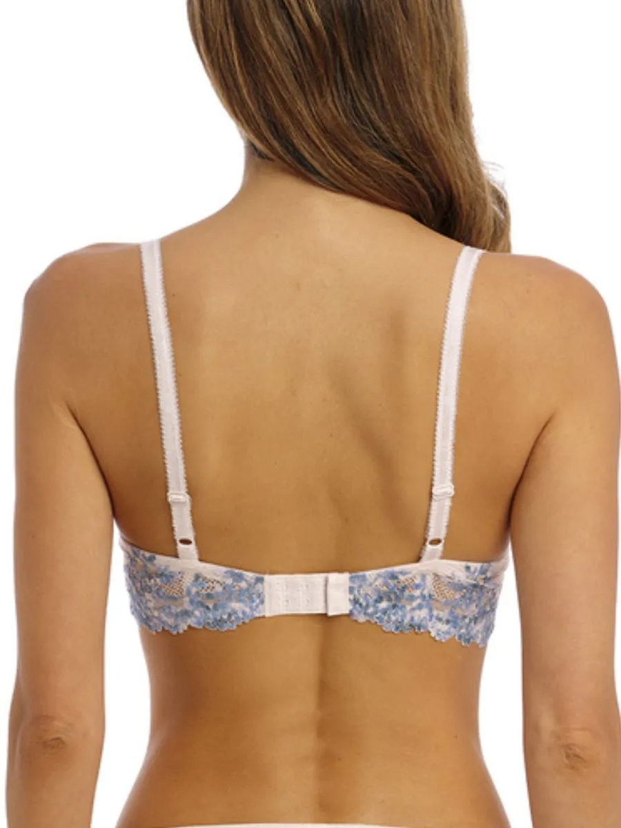 Embrace Lace Contour Bra - Pastel Parchment/Blue Multi