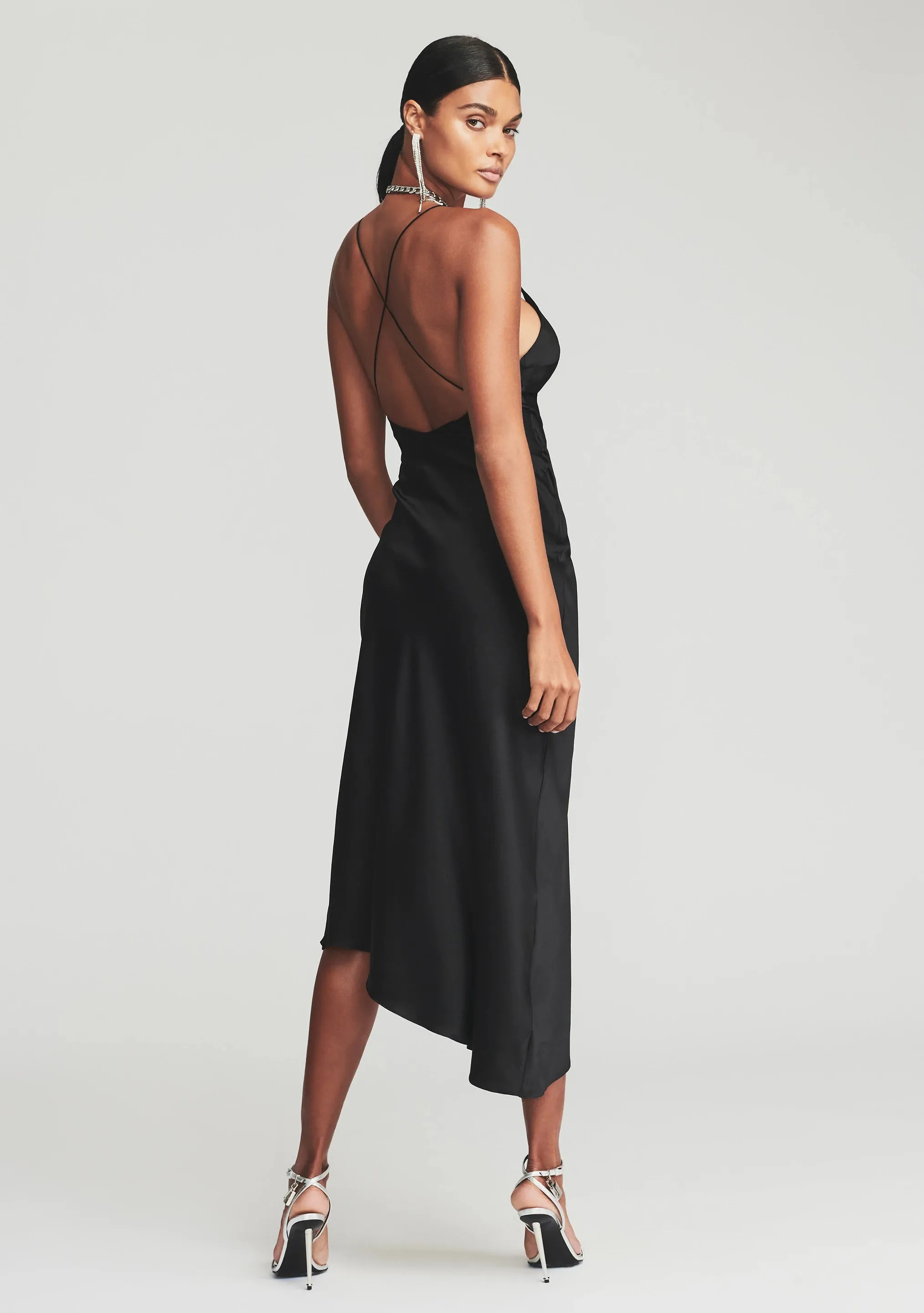 Emma Silk Dress - Black