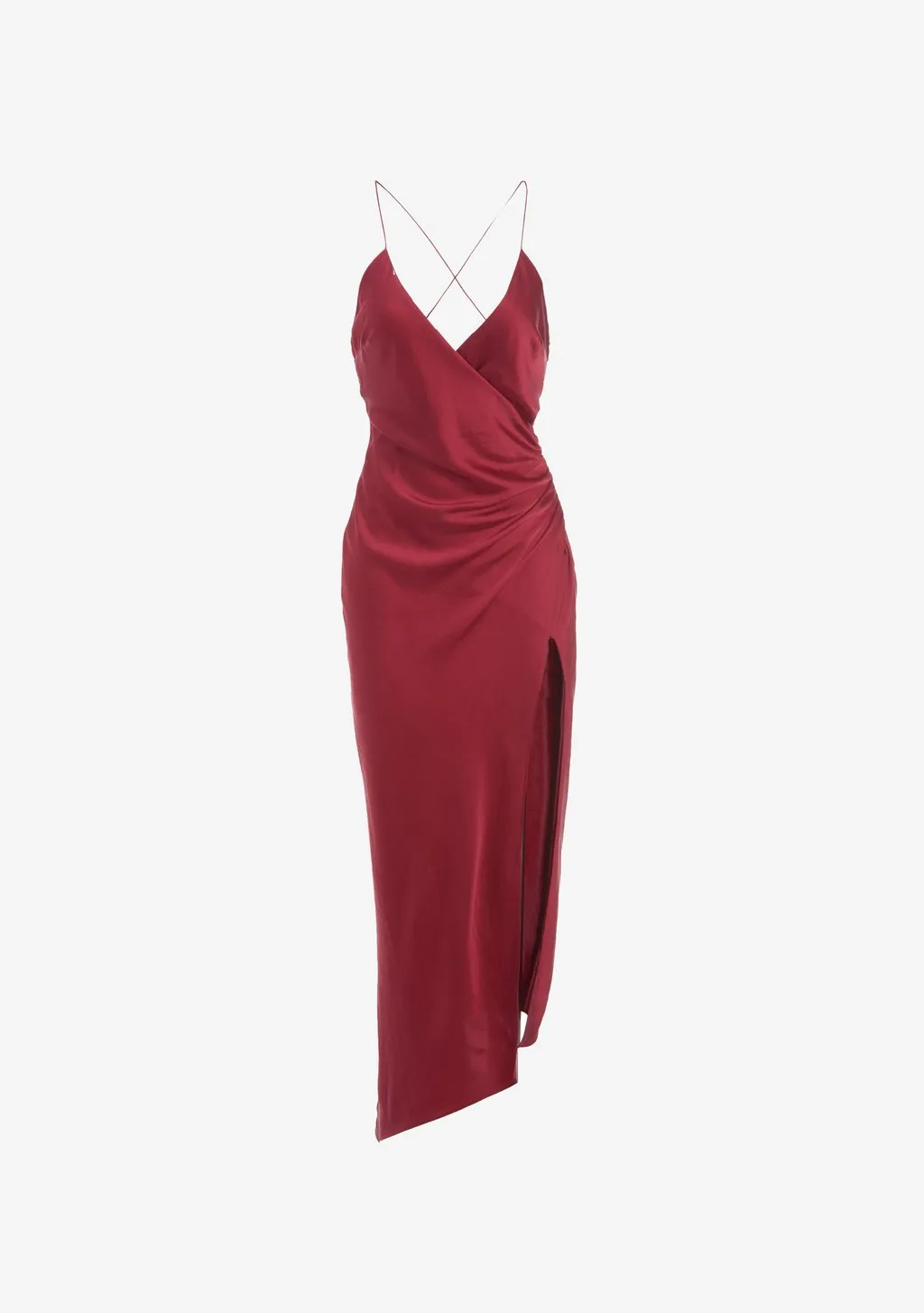 Emma Silk Dress - Burgundy