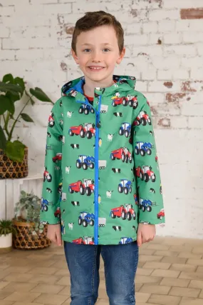 Ethan Jacket - Peagreen Tractor Print