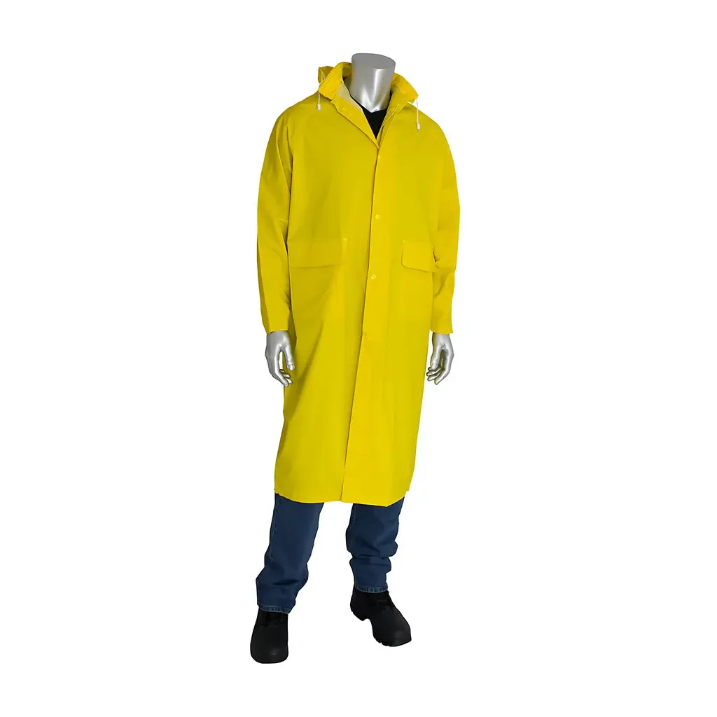 Falcon 205-300FR/XL Premium Two-Piece 48" Treated Raincoat - 0.35 mm