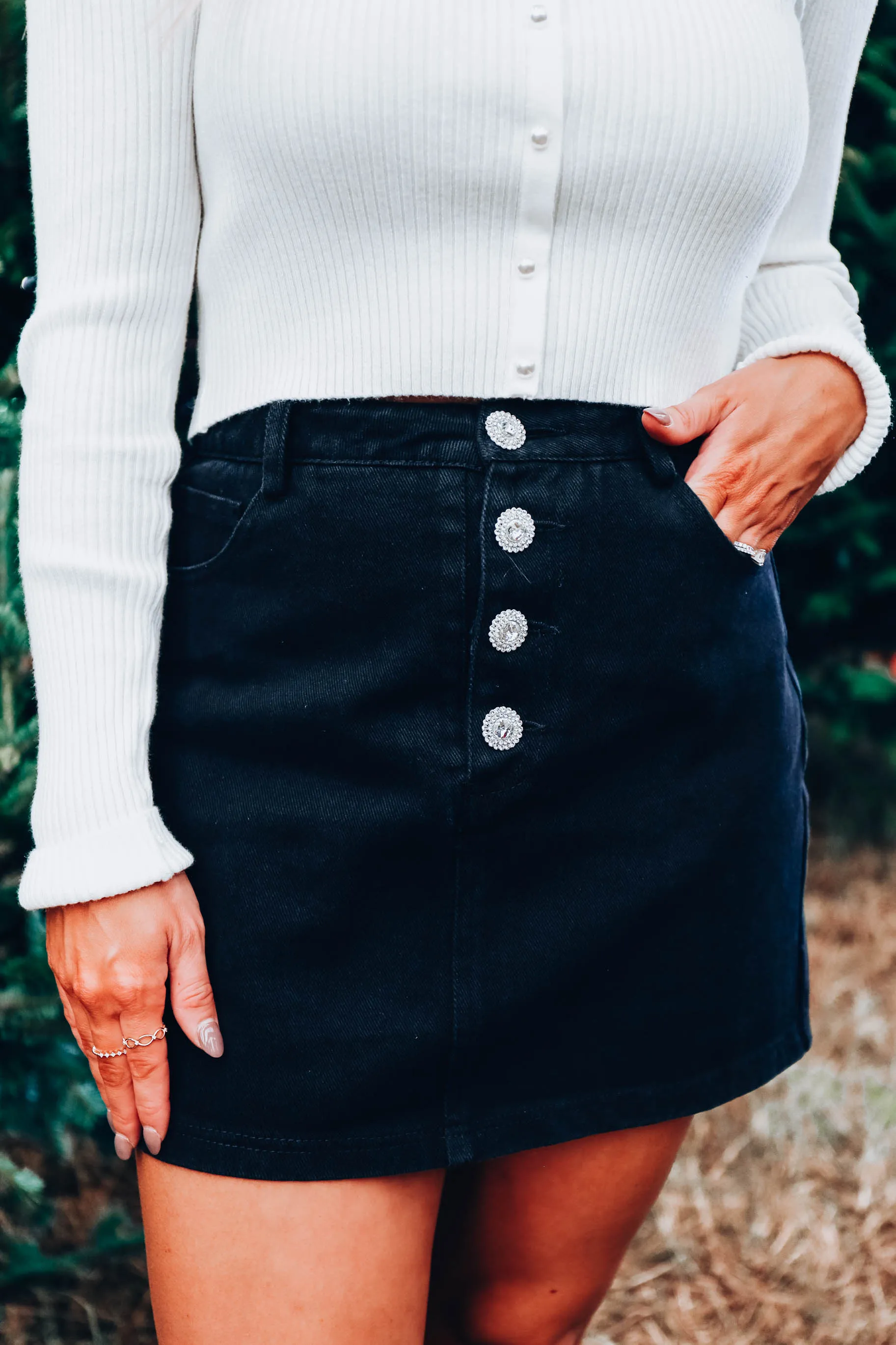 Felicity Denim Skirt Set