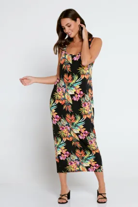 Findon Midi Slip Dress - Tropical Nights