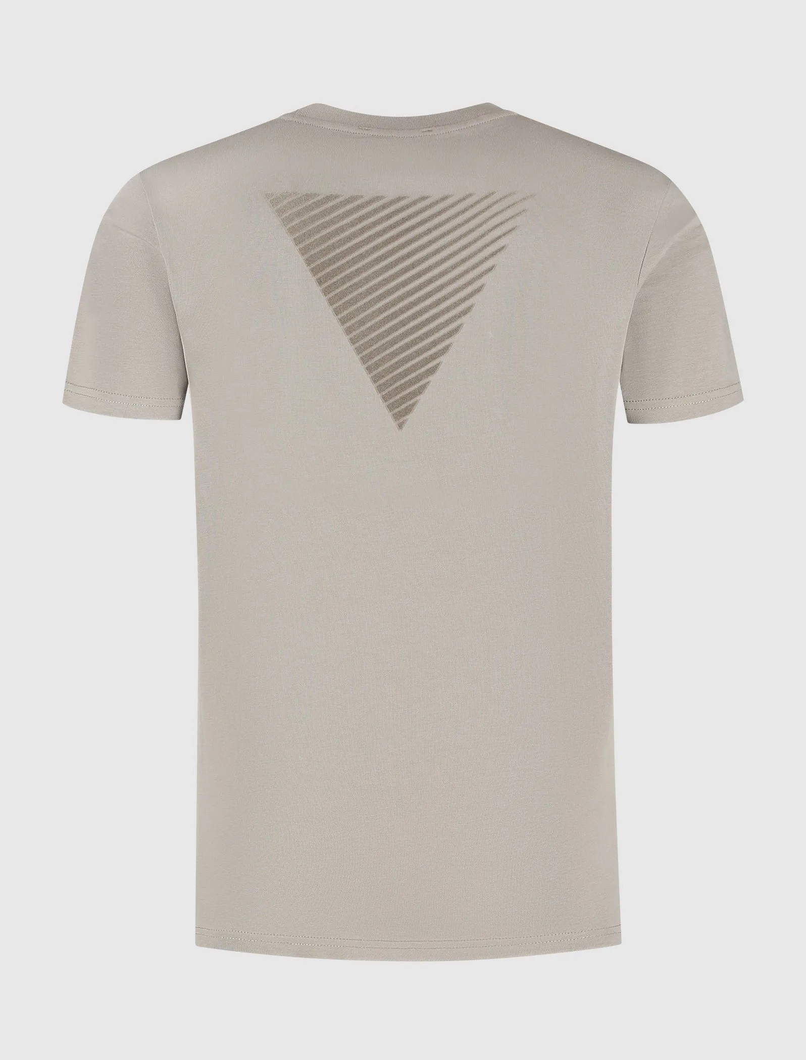 Flock Print Logo T-shirt | Taupe