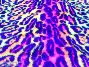 Fluorescent Jaguar - Novelty Faux Print Fur