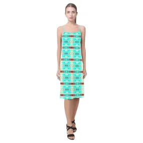 Gathering Earth Turquoise Alcestis Slip Dress (Model D05)