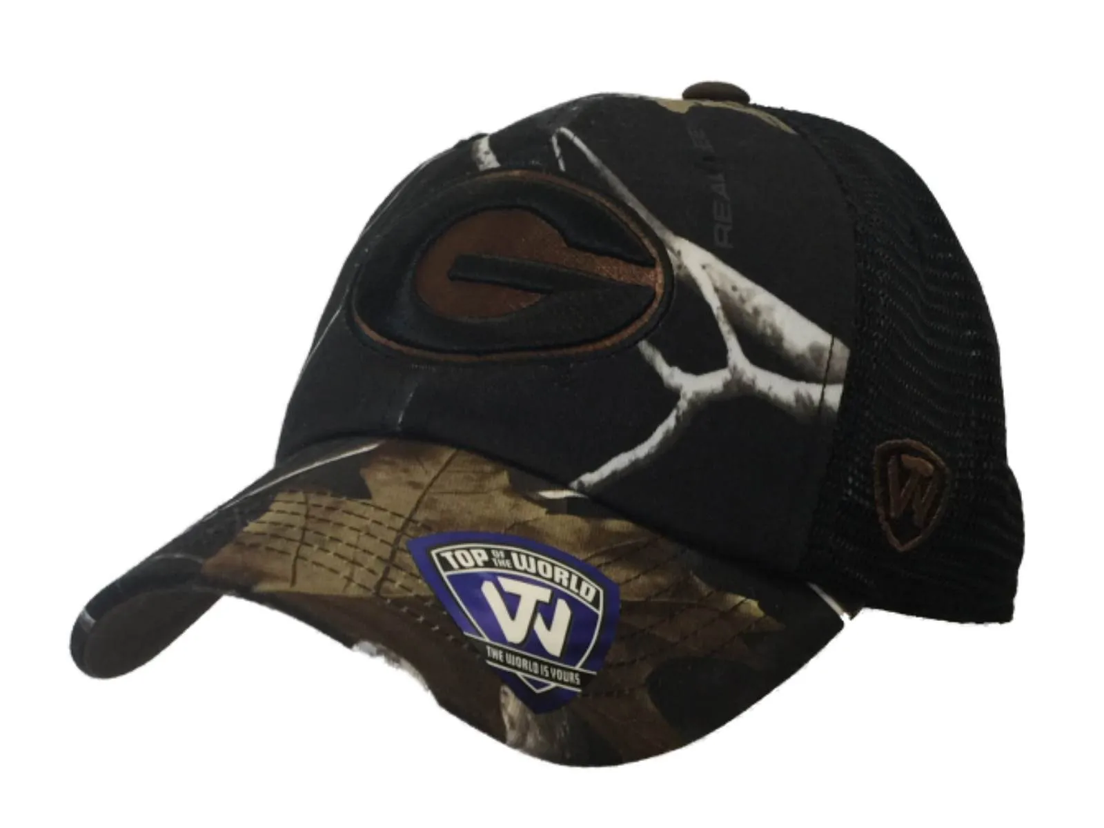 Georgia Bulldogs Top of the World Black & Realtree Camo Adjustable Mesh Hat Cap