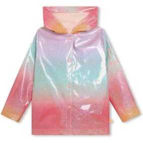 Girls Rainbow Glitter Rain Coat