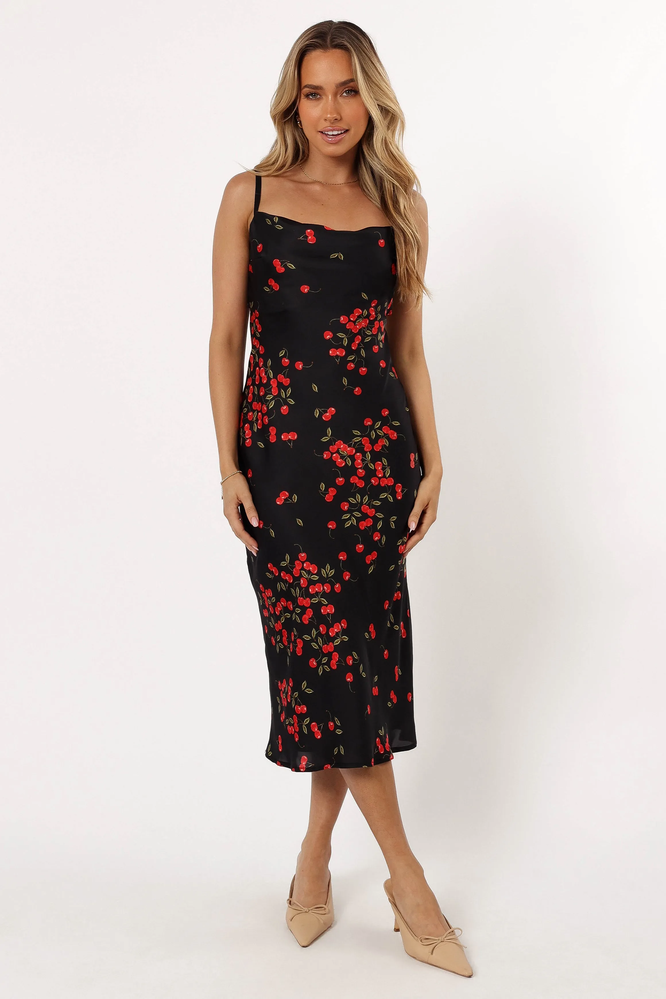 Glenn Midi Dress - Cherry