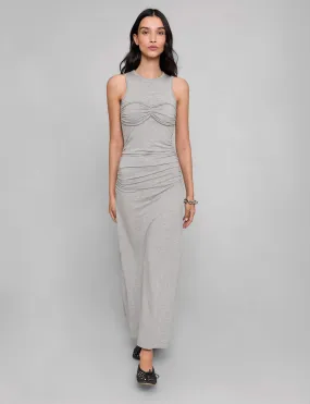 Grey Bustier Maxi Dress