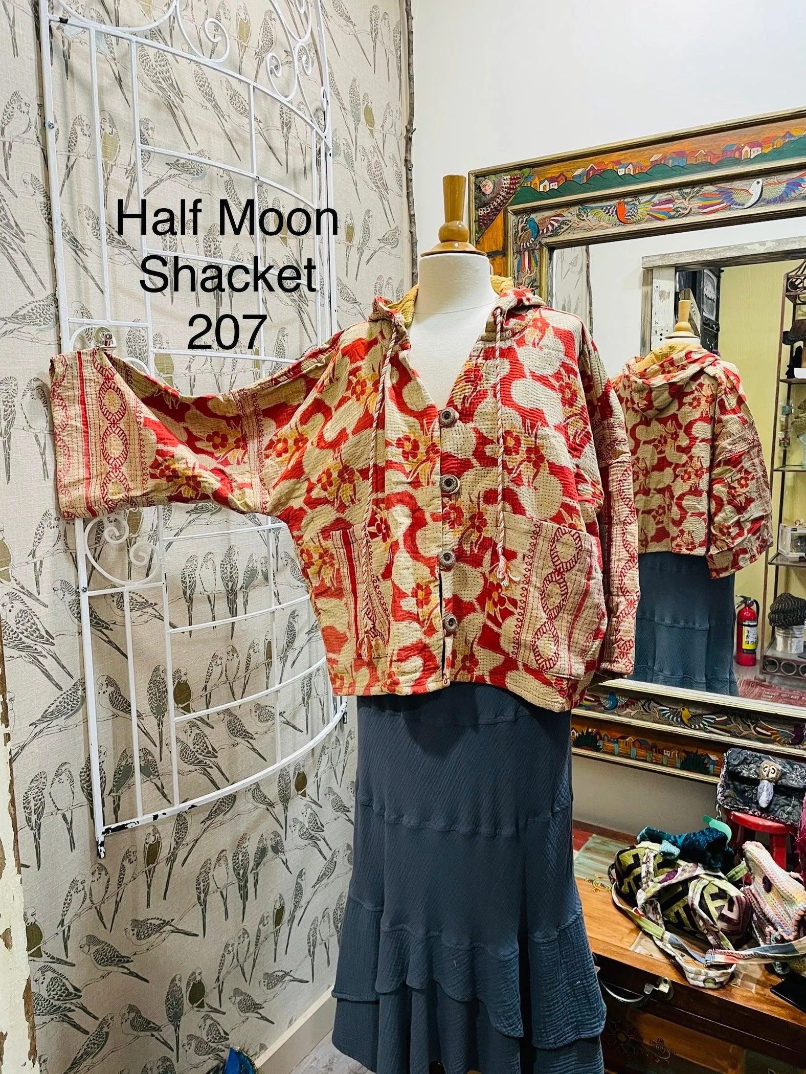 Half Moon Cropped Hooded Jacket by Kantha Bae