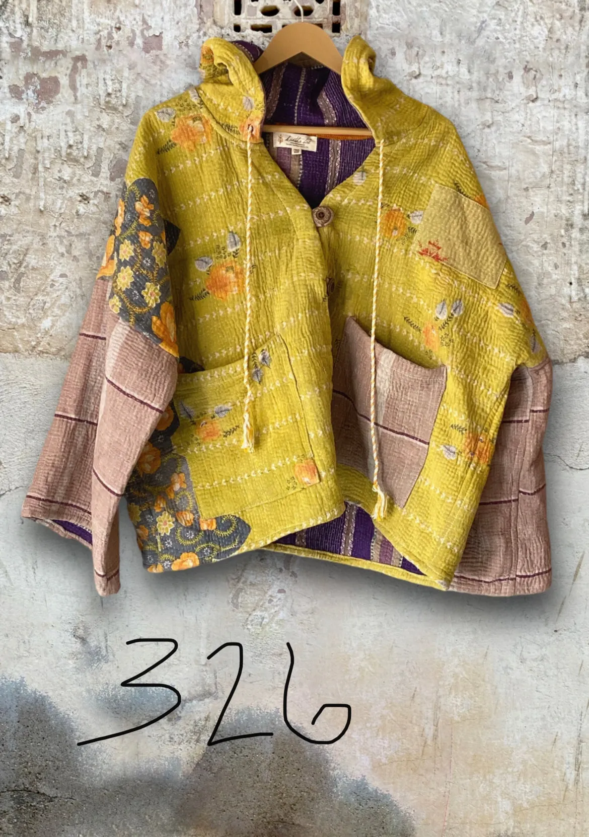 Half Moon Cropped Hooded Jacket by Kantha Bae