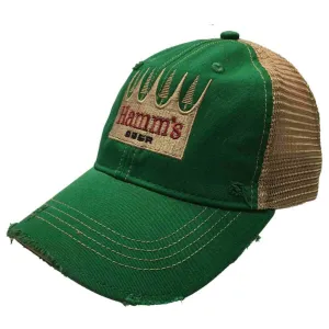 Hamm's Brewing Company Retro Brand Green Vintage Mesh Beer Adjustable Hat Cap