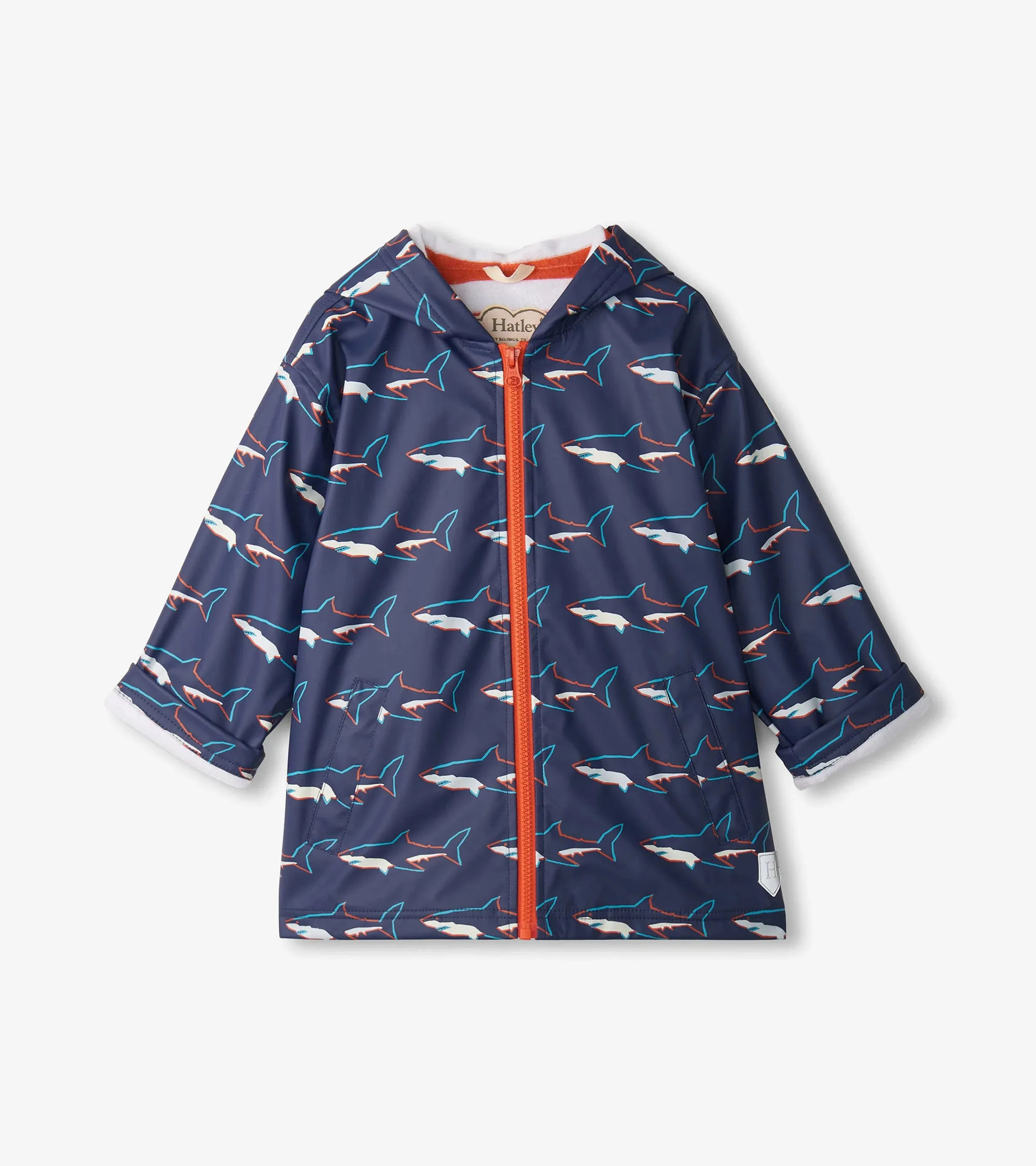 Hatley - Raincoat, Colour change sharks