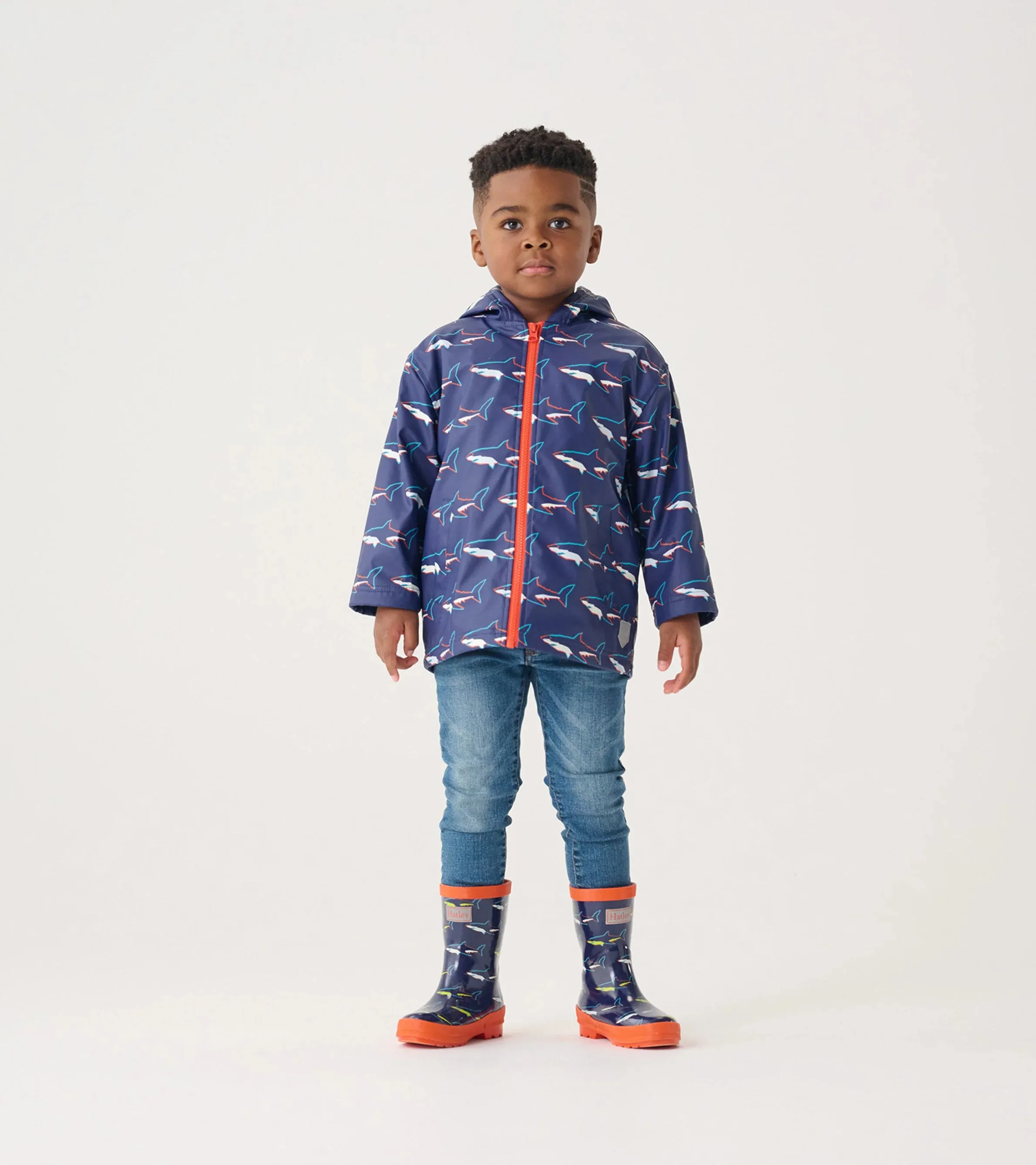 Hatley - Raincoat, Colour change sharks