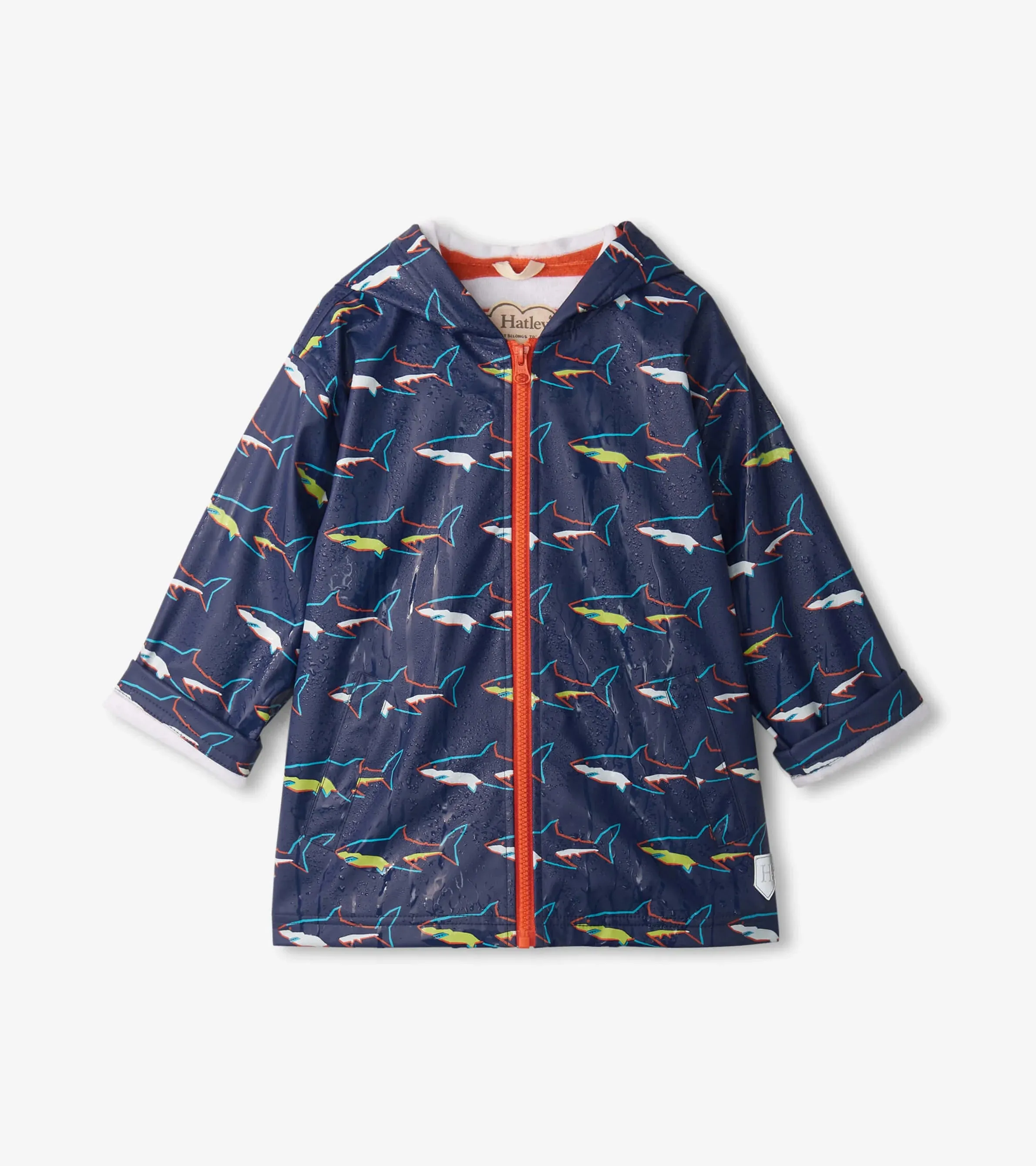 Hatley - Raincoat, Colour change sharks