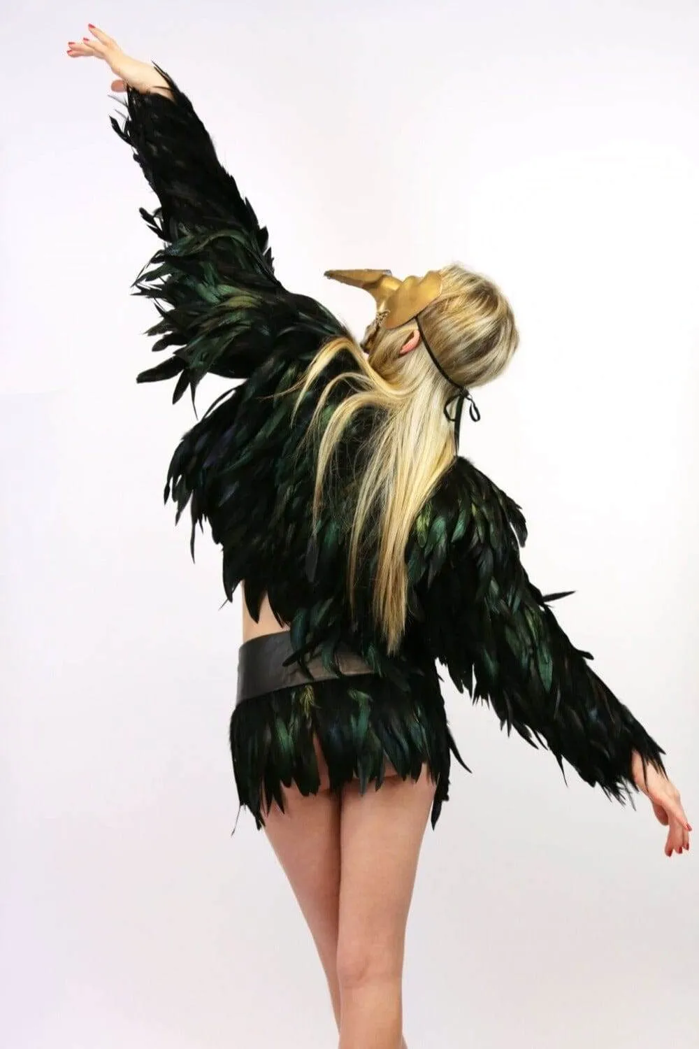 Her Bespoke Feather Coat