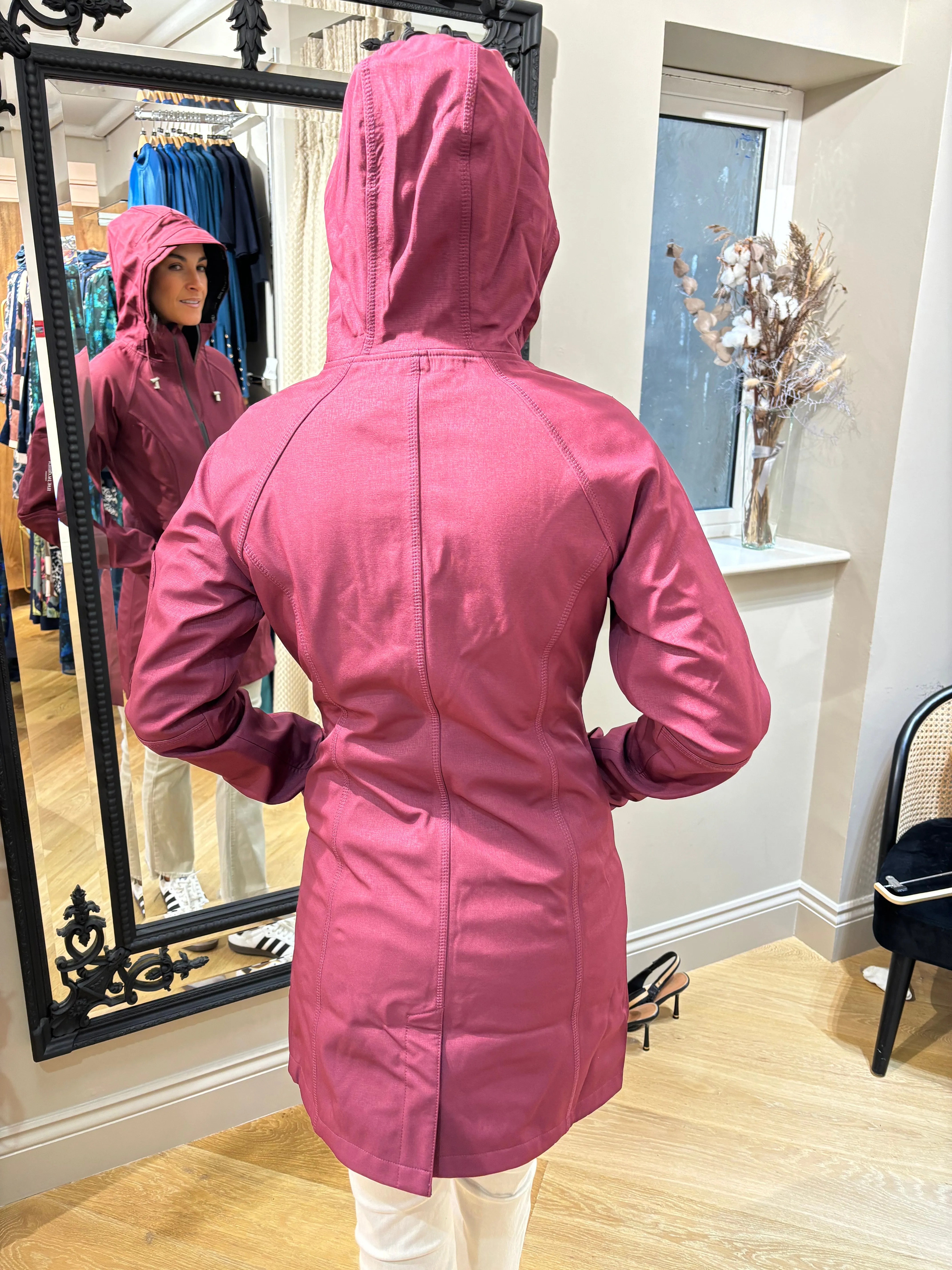 Ilse Jacobsen Rain 37 Maroon Waterproof Coat