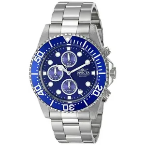 Invicta Men's Pro Diver Chronograph 200m Silver Tone Stainless Steel Watch 1769