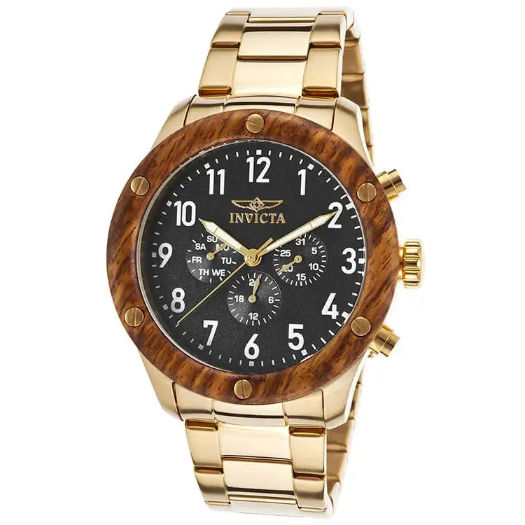 Invicta Men's Specialty Chronograph 100m Gold Plated Stainless Steel Watch 20487