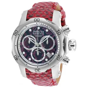 Invicta Men's Venom Chronograph 1000m Red Reptile Print Leather Watch 18309