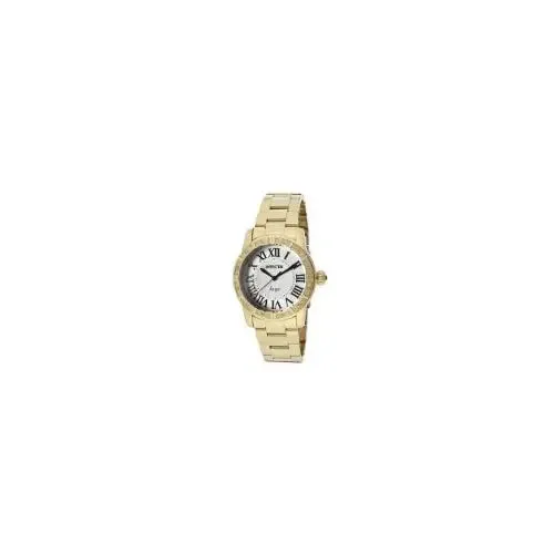 Invicta Women's 14374 Angel Silver Dial Diamond Accented 18k Gold Ion-Plated Stainless Steel Watch