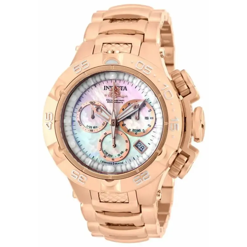 Invicta Women's Subaqua Chronograph 500m Rose Gold Stainless Steel Watch 17225