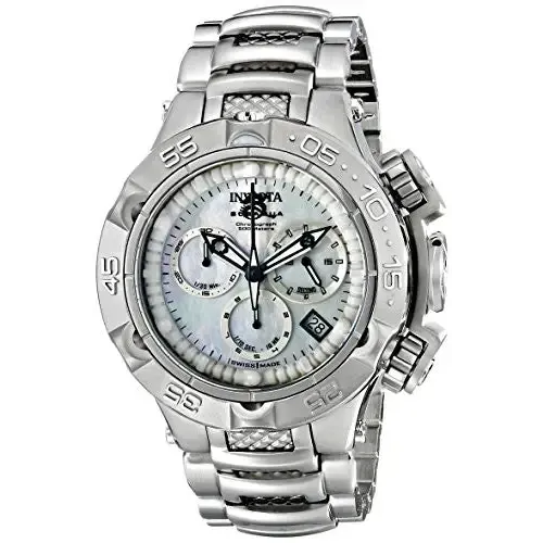 Invicta Women's Subaqua Chronograph 500m Silver Tone Stainless Steel Watch 17219