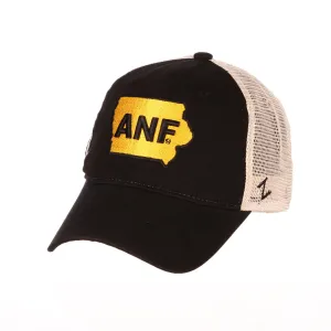 Iowa Hawkeyes Zephyr ANF America Needs Farmers Black Mesh Adj. Slouch Hat Cap