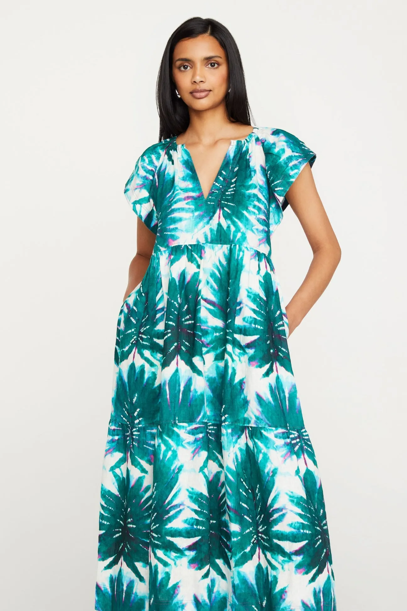 Kara Midi Dress - Monstera