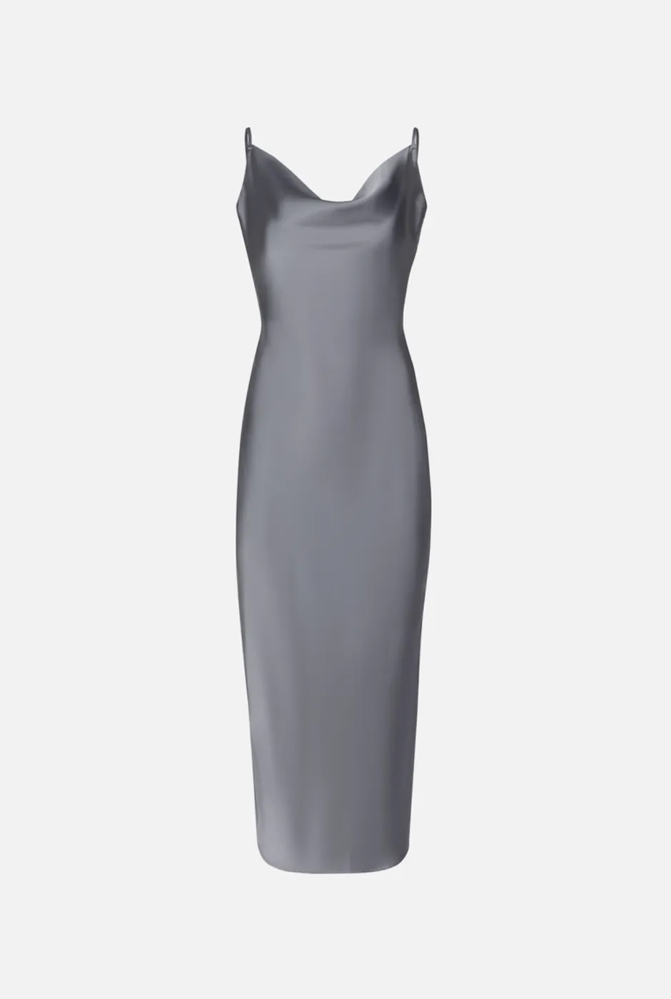 Kuwalla Tee Bias-Cut Satin Slip Dress - Silver