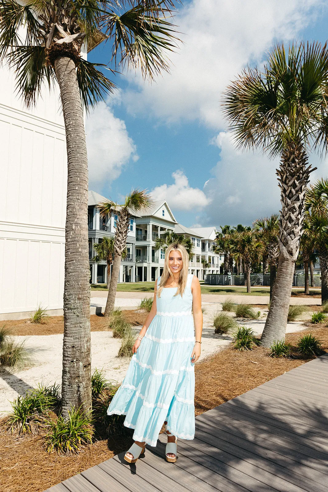 Leap Of Faith Midi Dress - Sky Blue