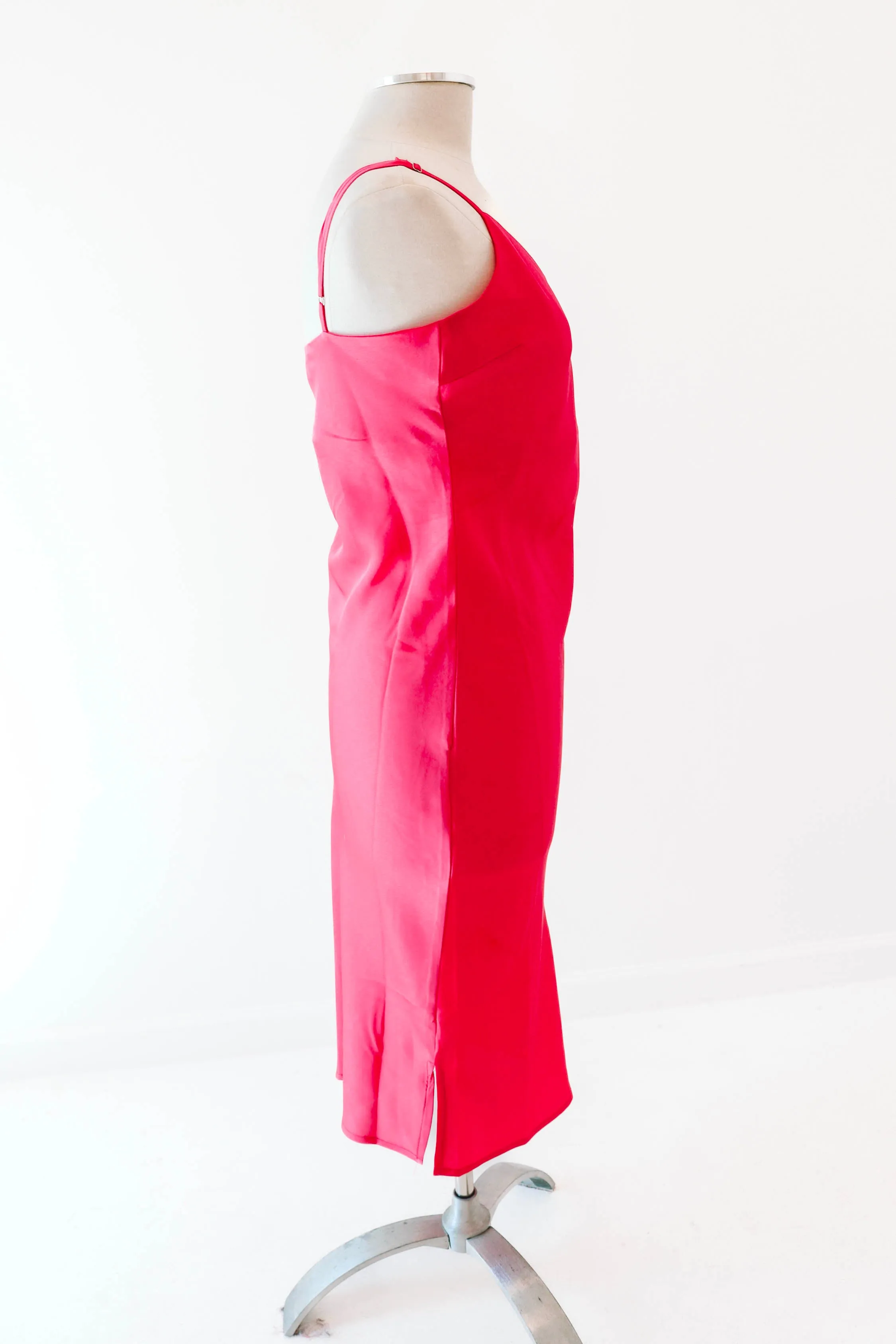 Let's Slip Away Dress - Hot Pink