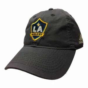 Los Angeles Galaxy Adidas Gray Relaxed Slouch Adj. Strapback Baseball Hat Cap