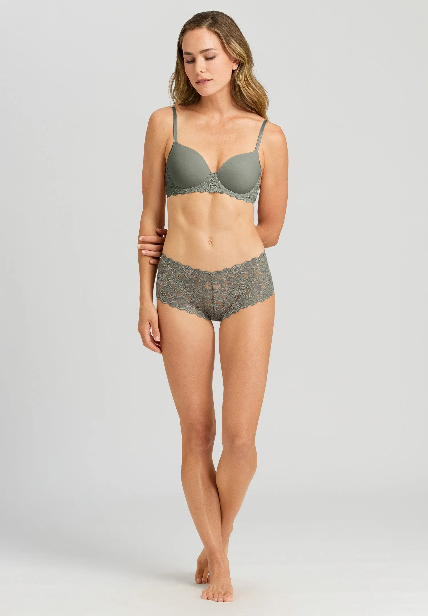 Luxury Moments Lace T-Shirt Bra | Antique Green 71503-2668