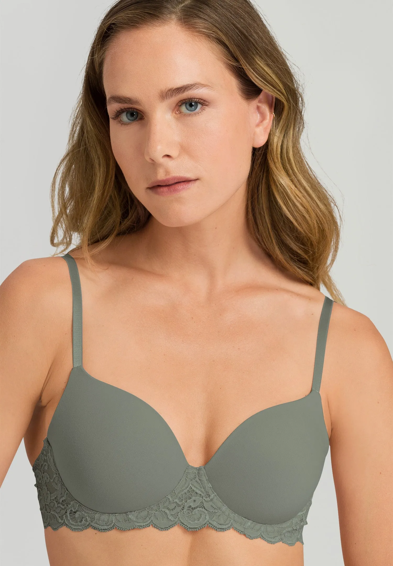 Luxury Moments Lace T-Shirt Bra | Antique Green 71503-2668