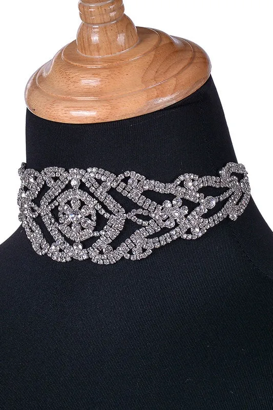 Luxury Rhinestone Choker Crystal Maxi Statement Necklace