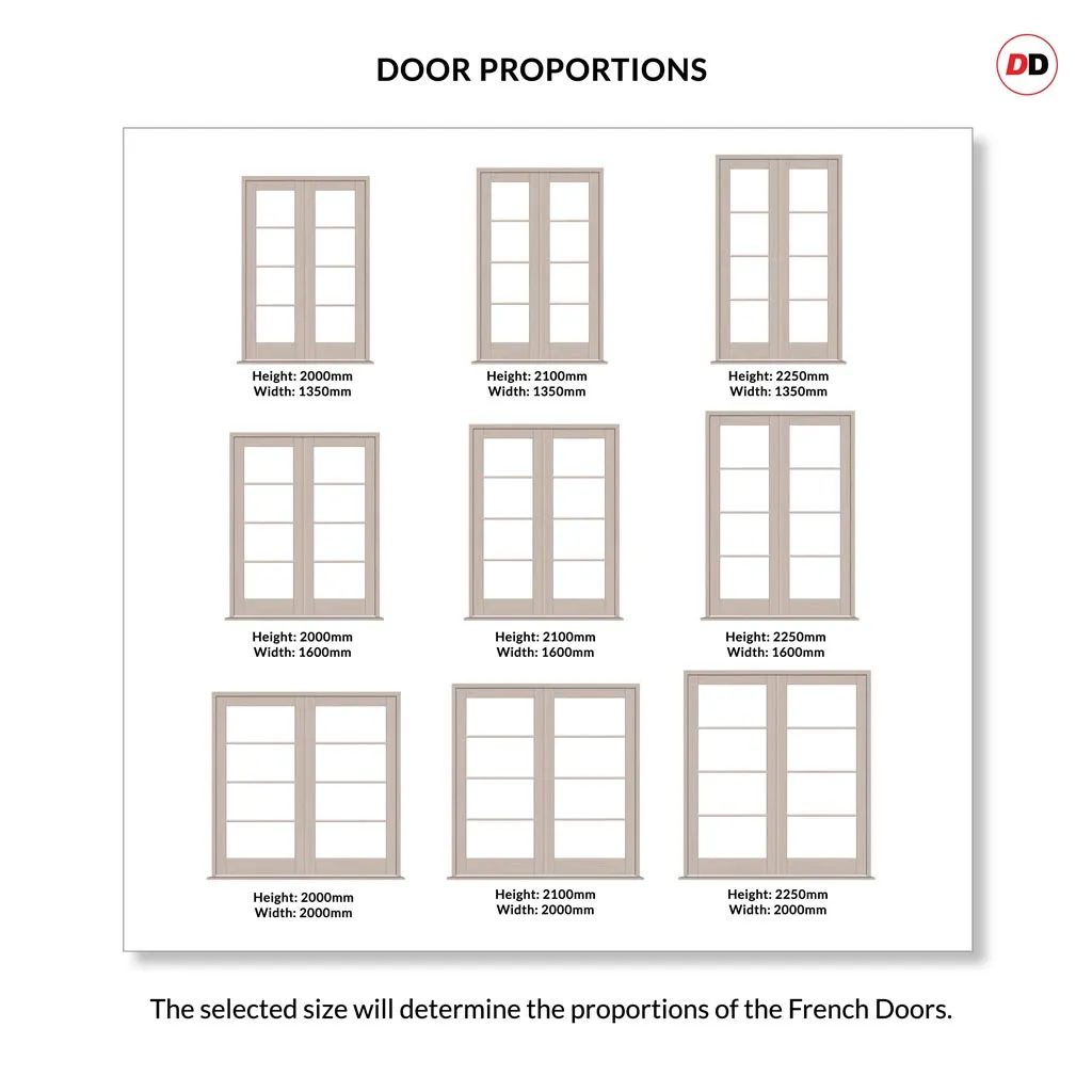 Made to Measure External Birkdale Heritage French Doors - 57mm Thick, Six Colour Options - Double Glazing