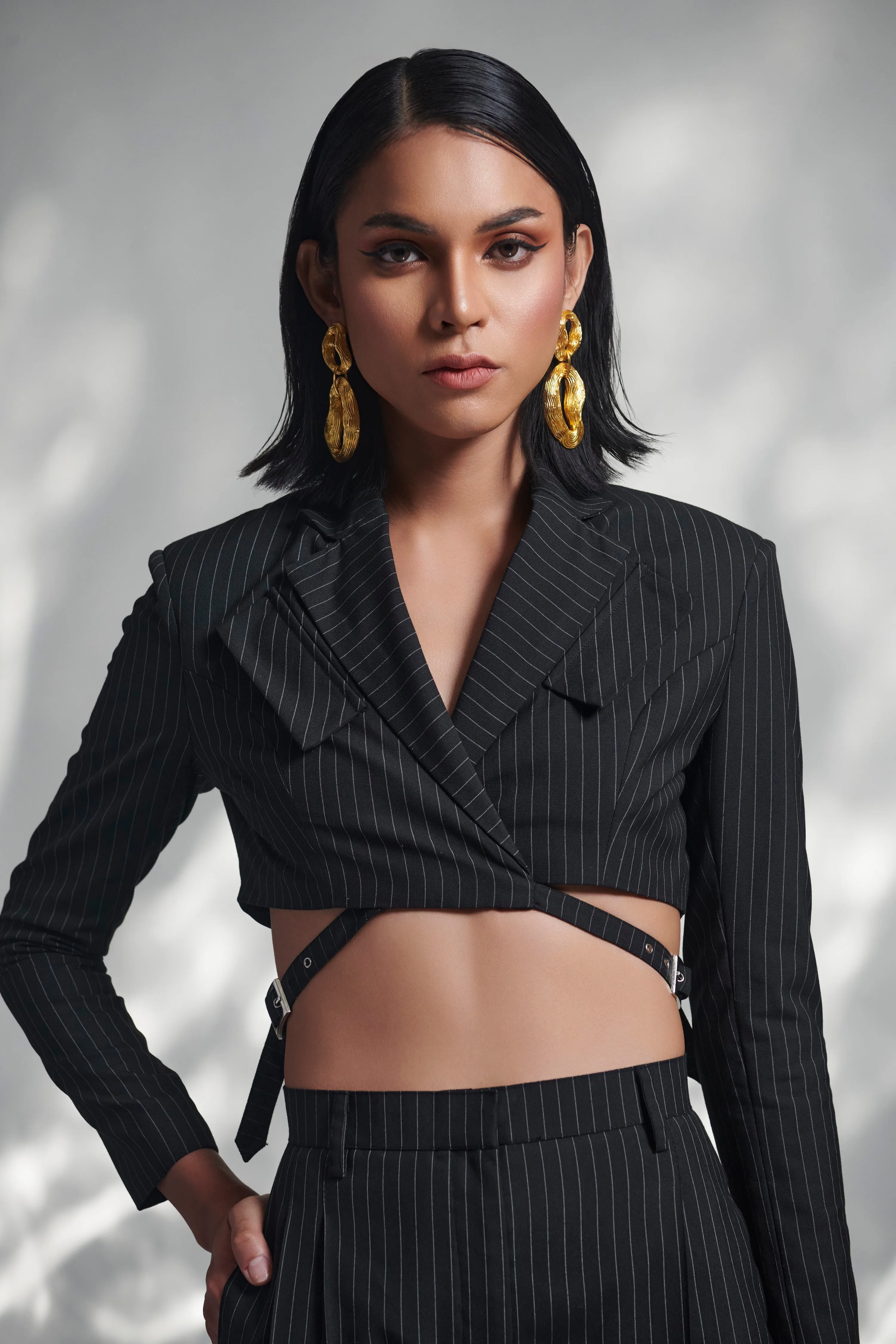 MARCELLA Crop Blazer and Suiting Pants Co-ord Set